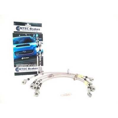 BMW 5 E39 M5 96-03 Zinc Plated MTEC Performance Brake Hoses BMW4P-0110