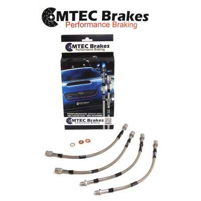 BMW X3 E83 2004 Zinc Plated MTEC Performance Brake Hoses BMW4P-0180