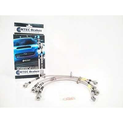 Fiat Stilo (All Models) 2001 - on  Zinc Plated MTEC Performance Brake Hoses - FIAT6P-1575