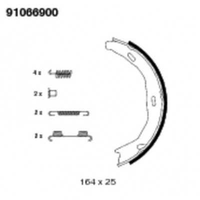 MTECSH1488 Garnitures du tambour de frein