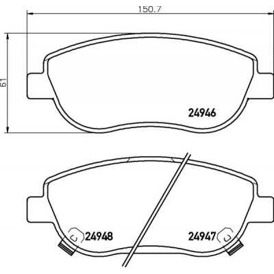 MDB3052 Plaquettes de frein Performance Mintex