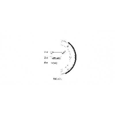 MTECSH1477 Garnitures du tambour de frein