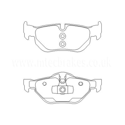 BMW X1 E84 18d sDrive 07/09-12/12 Plaquettes de frein ARRIERE