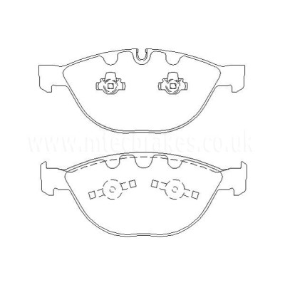 BMW 550i(Disques Avant - 36mm d'épaisseur) 09/05-03/11 Plaquettes de frein AVANT