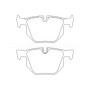 BMW 630i N52 Moteur 09/04-04/08  Plaquettes de frein ARRIERE