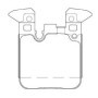 BMW 320d M Sport 02/11- (Pack freins M Sport) Plaquettes de frein ARRIERE