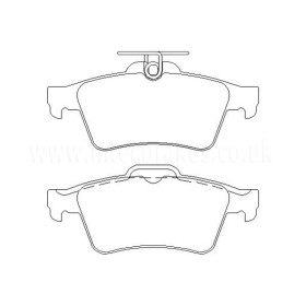 Image de Renault V40 2.0 D4 06/12-03/15 Rear Brake Pads - Brake and Spacers