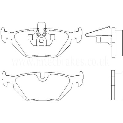 BMW 316i 01/99-01/05 Plaquettes de frein ARRIERE