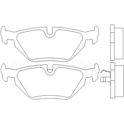 BMW 328i 02/95-07/99 Plaquettes de frein ARRIERE