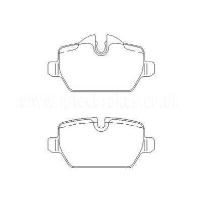 BMW 318d 09/05-07/12 Plaquettes de frein ARRIERE
