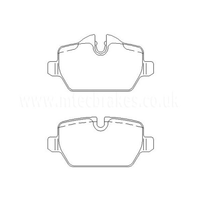 BMW Série 1 E81/E82/E87/E88 120i LCI Phase 2 02|07-12|10 Plaquettes de frein ARRIERE