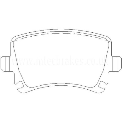 Image de Audi Scirocco 1.4 TFSi (160cv) (CAVD Moteur) 10/08-03/15 Plaquettes de frein ARRIERE - Brake and Spacers