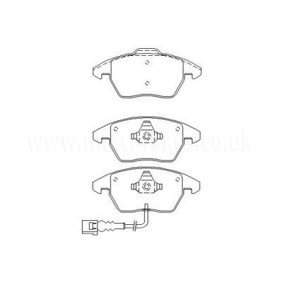 Audi Caddy Van 1.6 TDi (100cv) 10/10-06/16 Plaquettes de frein AVANT