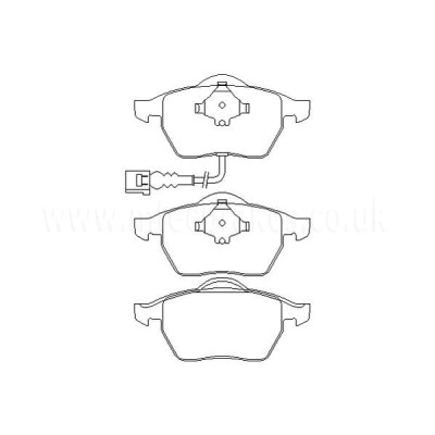Audi Toledo 1.8 20v Turbo 01/03-07/05 Plaquettes de frein AVANT