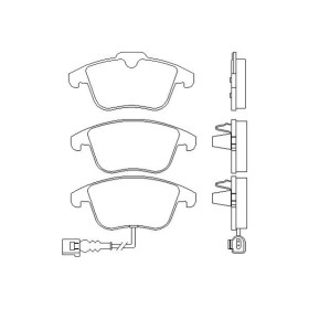 Audi Tiguan 1.4 Tsi 02/08-12/11 Plaquettes de frein AVANT