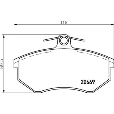 Audi 100 2.0D 08/79-07/81 Plaquettes de frein AVANT