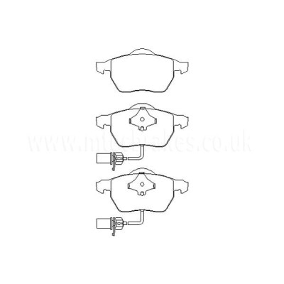 Audi Passat Break 2.3 V5 01|98-01|01 Plaquettes de frein AVANT