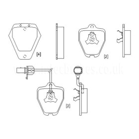 Audi A6 4.2 Quattro 02|99-05|03 Plaquettes de frein AVANT