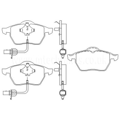 Audi 100 2.0D 08/82-12/87 Plaquettes de frein AVANT