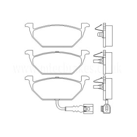 Audi A3 1.6 FSi 09/1996-08/2003 Plaquettes de frein AVANT