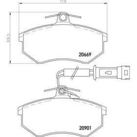 Audi 100 2.0i 08/84-12/90 Plaquettes de frein AVANT