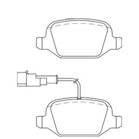 Alfa Romeo MiTo 0.9 TwinAir 85cv 03/12-12/14 Plaquettes de frein ARRIERE