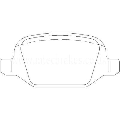 Alfa Romeo 500 1.4 01/08-12/12 Plaquettes de frein ARRIERE