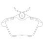 Alfa Romeo 166 2.0 V6 01/99-10/05 Plaquettes de frein ARRIERE