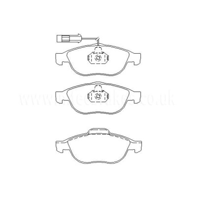 Alfa Romeo 156 1.6 TS 06/00-01/01 Plaquettes de frein AVANT