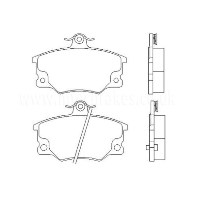 Alfa Romeo Punto Van 1.7TD 60 07|97-01|01 Plaquettes de frein AVANT